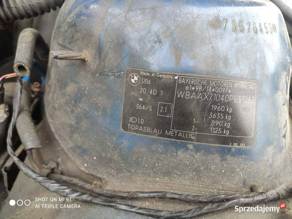 BMW E46 topasblau zderzak dolnośląskie