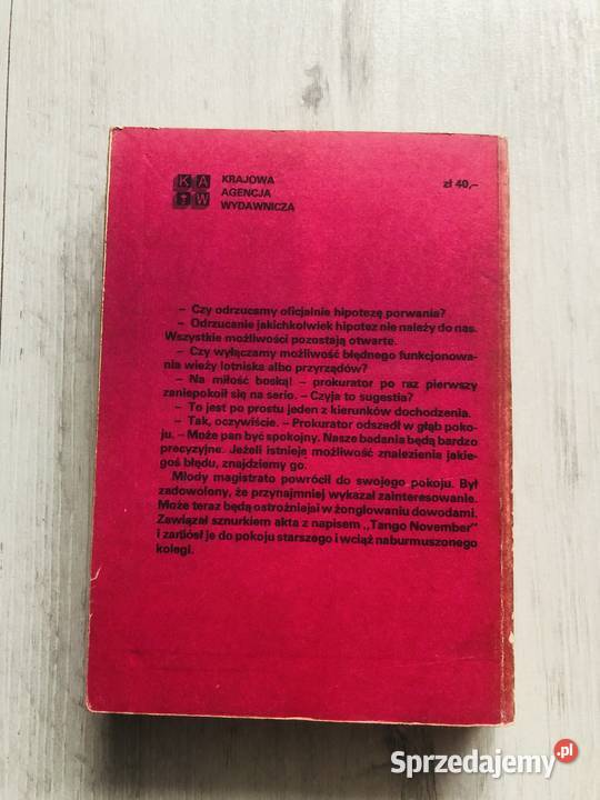 Książka Tango November John Howlett kryminał Łódź