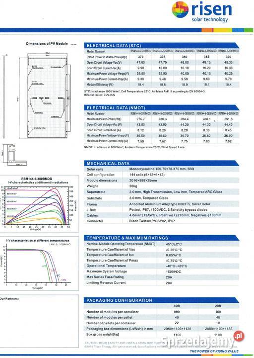 panel fotowoltaiczny solar 380W MONO panel sprzedam