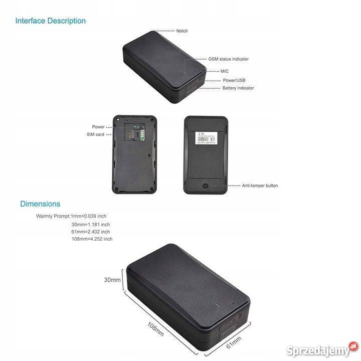 Lokalizator GPS do auta samochodu mocna bateria Wrocław