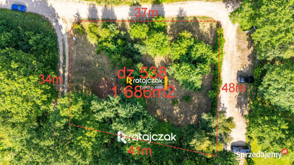 Grunt 1686m2 Sasino Stara Cegielnia pomorskie sprzedam