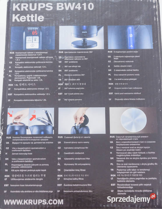Czajnik elektryczny Krups BW410837 15L z AGD drobne Częstochowa sprzedam