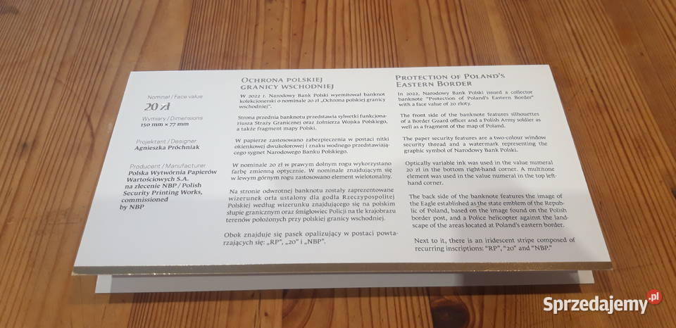20 Ochrona Polskiej Granicy banknot Dzierżoniów