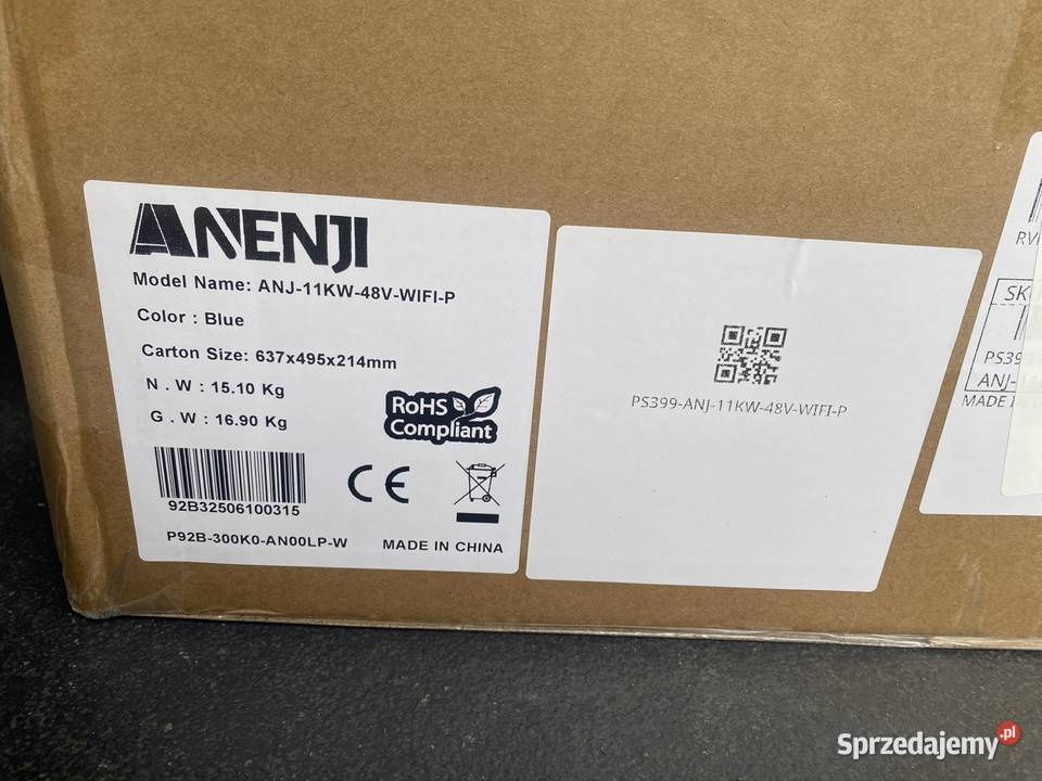 Nowy falownik inwerter równoległy ANENJI 11 KW Łosia Wólka