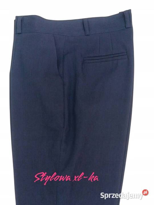 Spodnie damskie eleganckie długie proste kant kolorowy Wieluń