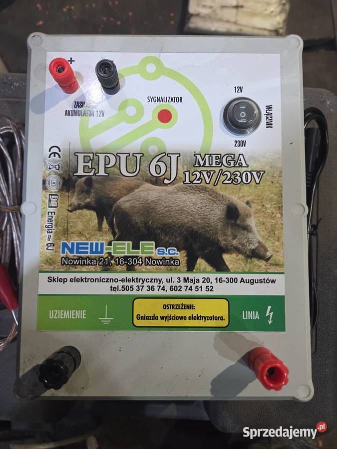 PASTUCH EPU6J MEGA 12V230V na dziki sarny bydło Gośniewice