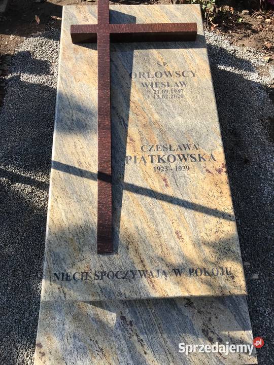 NAGROBEK POMNIK KASHMIR GOLD POJEDYŃCZY Z Konary