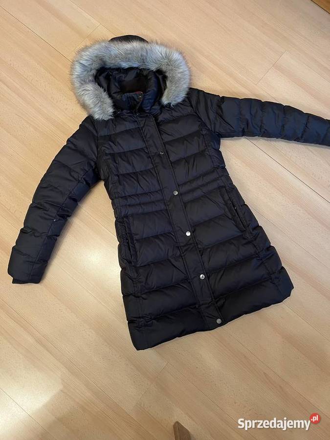 Kurtka płaszcz puchowa Tommy Hilfiger S ciemny Rozmiar 36(S) Gdańsk