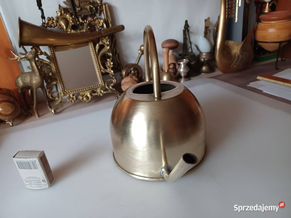 Duża konewka mosiężna Poznań sprzedam
