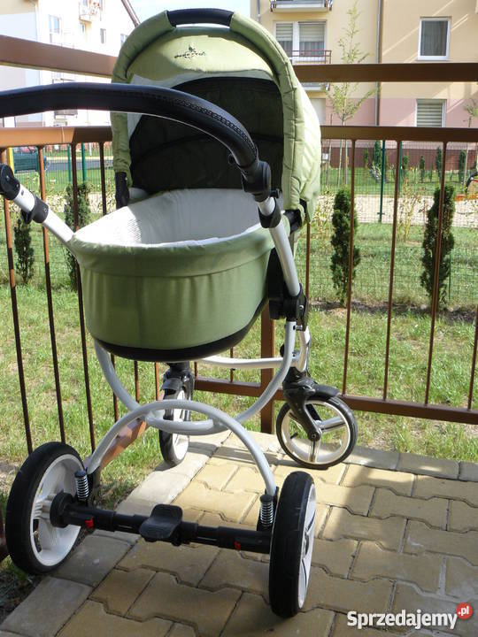 Bebetto Luca 2w1 Zielony lenbiały stelaż STAN Przekładane siedzisko  Wrocław