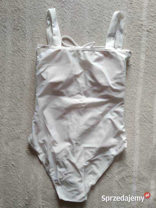 Jednoczęściowy strój kąpielowy SM biały kostium Rozmiar 38(M) Stroje kąpielowe Stalowa Wola sprzedam