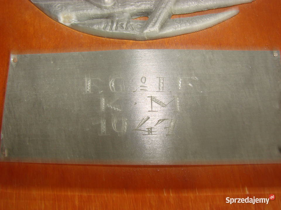 pamiątkowa deska z zawodów 1947r pomorskie Pruszcz Gdański