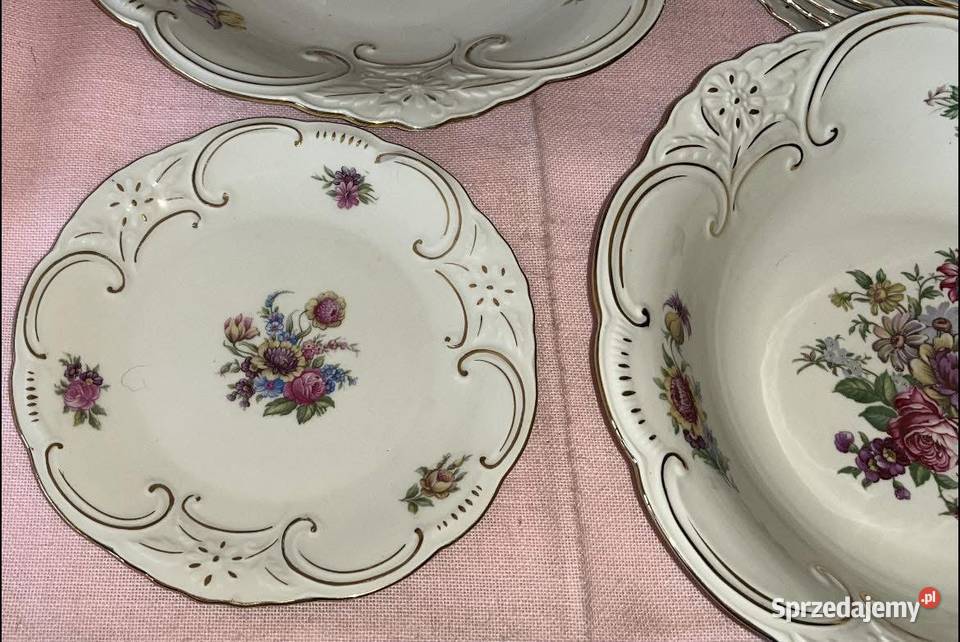 Patera Bareuther Bawaria Kwiaty na porcel Porcelana i szkło Gdańsk sprzedam