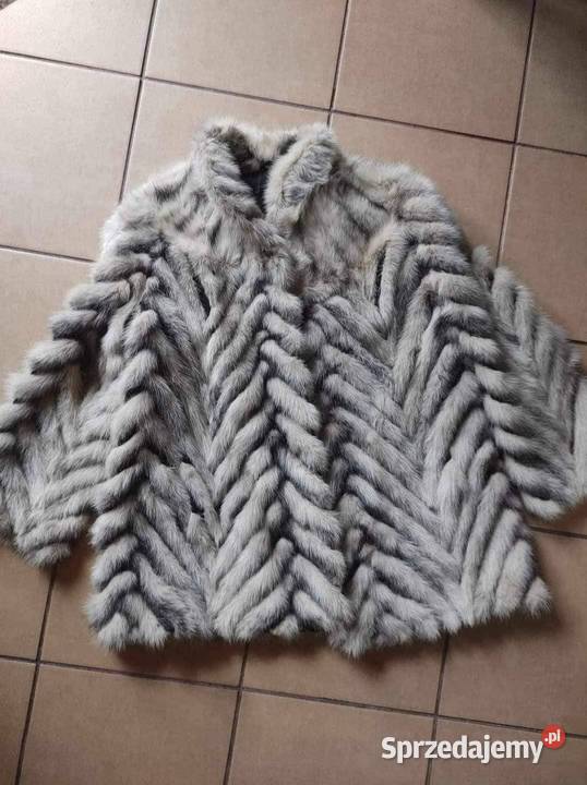 Futro naturalne z norki jasnej oversize Gliwice