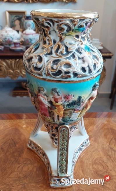 Zabytkowy Włoski Wazon Capodimonte Radom