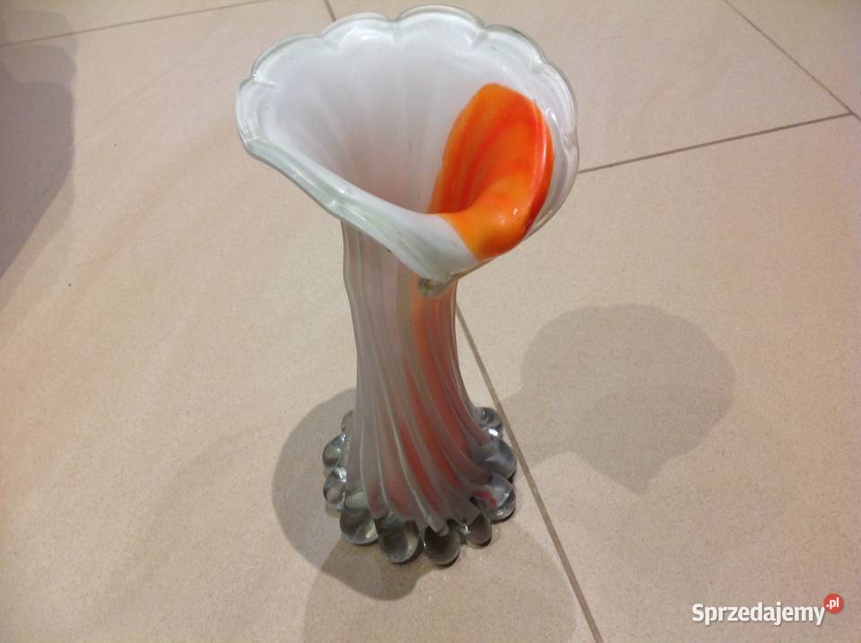 Wazon Szklany Kalia MURANO Rwaniec STARY Nowa Sól