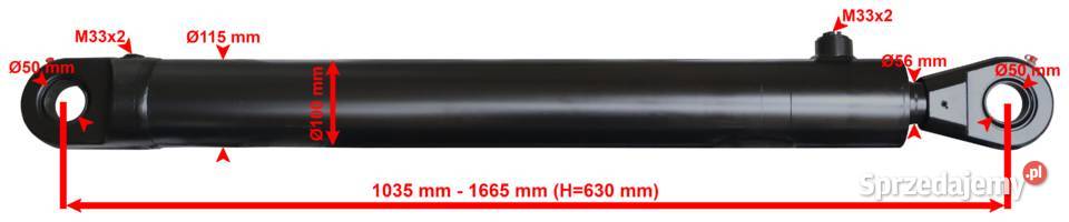 Polski MOCNY siłownik hydrauliczny CYLINDER Solec Kujawski