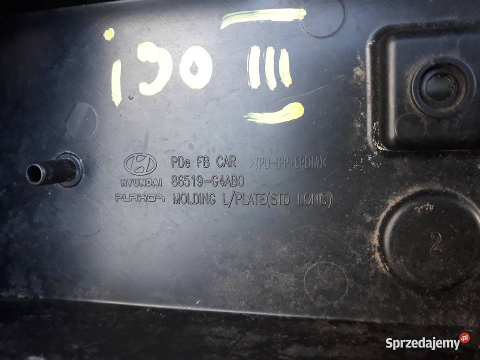 HYUNDAI I30 III RAMKA PODSTAWA TABLICY wielkopolskie Międzychód