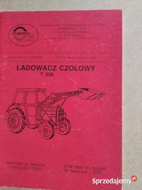 Ładowacz czołowy T356 instrukcja obsługi i lubelskie Lublin