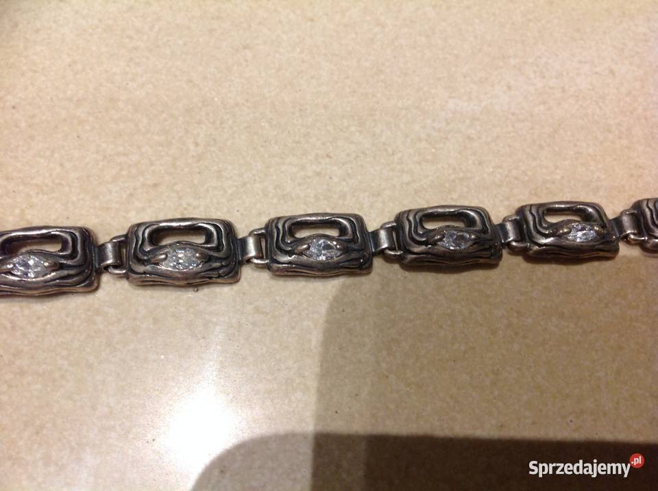 Bransoletka Srebrna Damska Cyrkonie Srebro lubuskie Nowa Sól