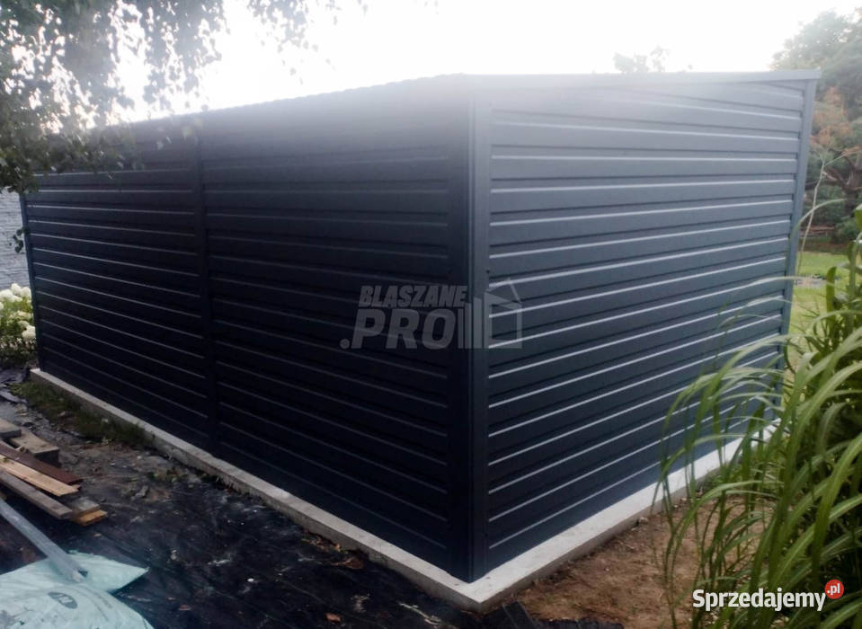 Domek ogrodowy schowek 5x3 drzwi antracyt Dach blacha podlaskie Gudebsk
