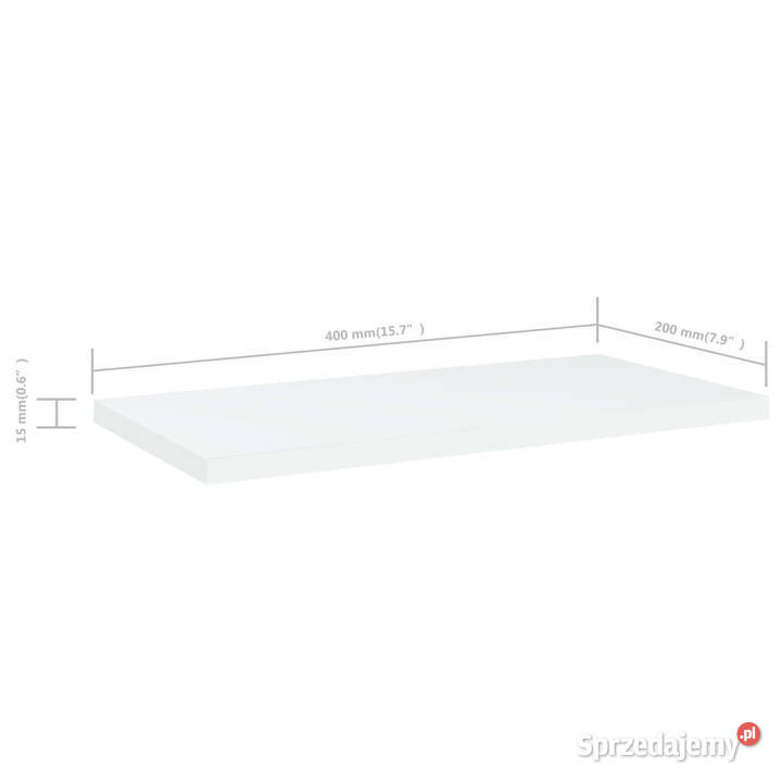 Półki na książki 4 białe 40x20x15 WM805138
