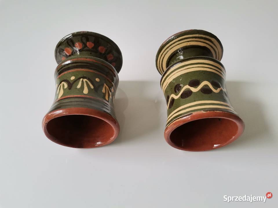 Stare gliniane pojemniki na jajka jajeczniki Sp śląskie Katowice