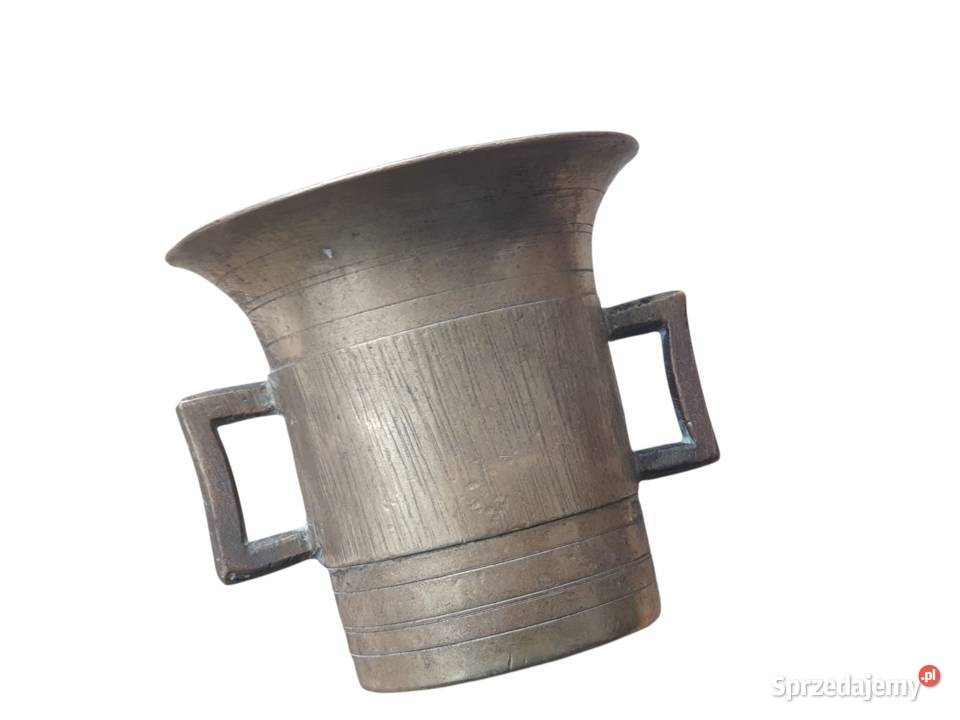 Stary mosiężny moździerz kuchenny sygnowany lata Cieszyn