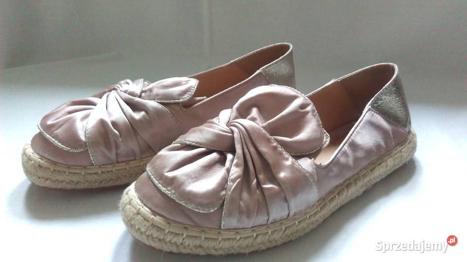 Buty damskie Espadryle róż r 375 Kokardka jakość Balerinki Białystok sprzedam