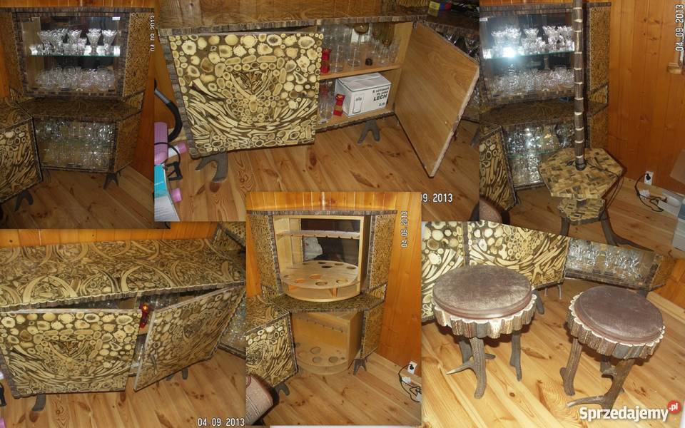 Meble z poroża żerandole i kinkiety unikatowe