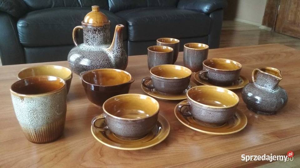 Zastawa stołowa ozdobna PRL ceramika