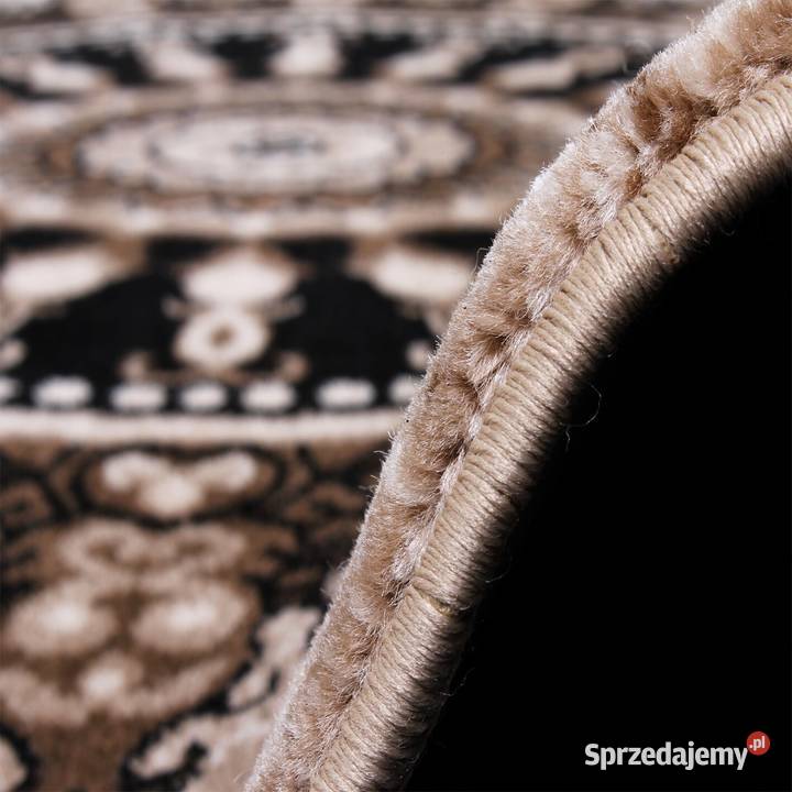 OUTLET Dywan BAROKOWY MANDALA brązowy czarny 240 małopolskie Przeciszów