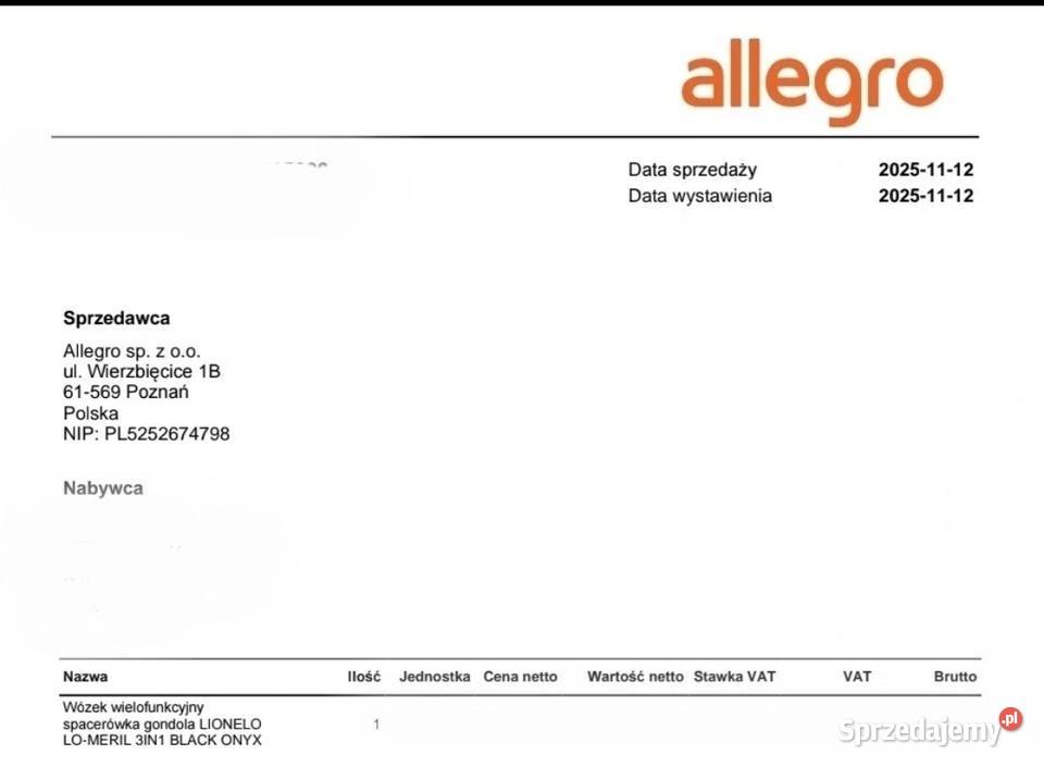 Nowy Wózek wielofunkcyjny spacerówka gondola mazowieckie Warszawa