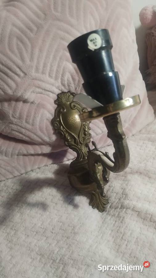 Mosiężny kinkiet podkarpackie Kolbuszowa