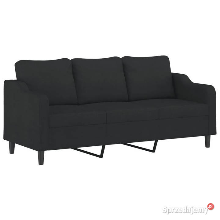 3osobowa sofa z podnóżkiem czarna 180 tkaniną Sofy i kanapy Warszawa sprzedam