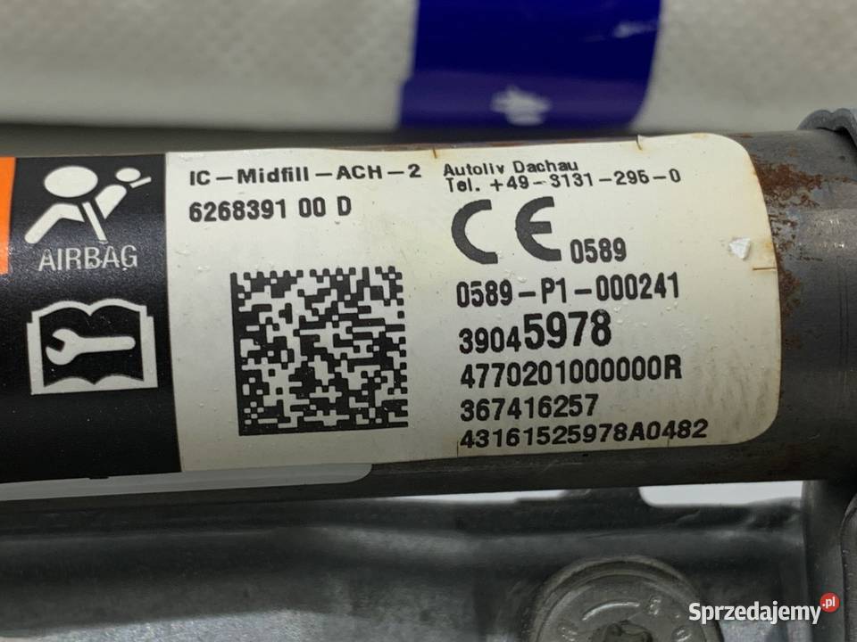 KURTYNA POWIETRZNA PRAWY OPEL CORSA E 39045978 osobowe