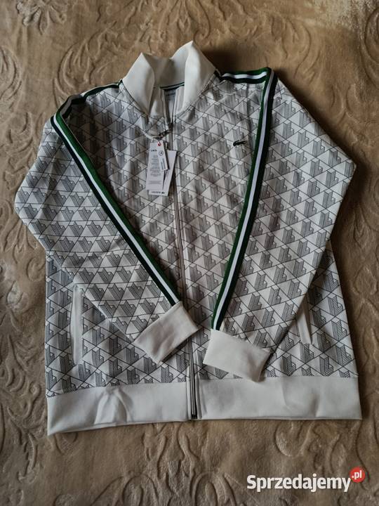 Bluza rozpinana męska Lacoste Monogram ciepła biały Białystok