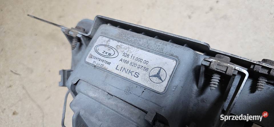 Halogen lewy przód mercedes w168 amg 1688200756 Części samochodowe Zbąszyń
