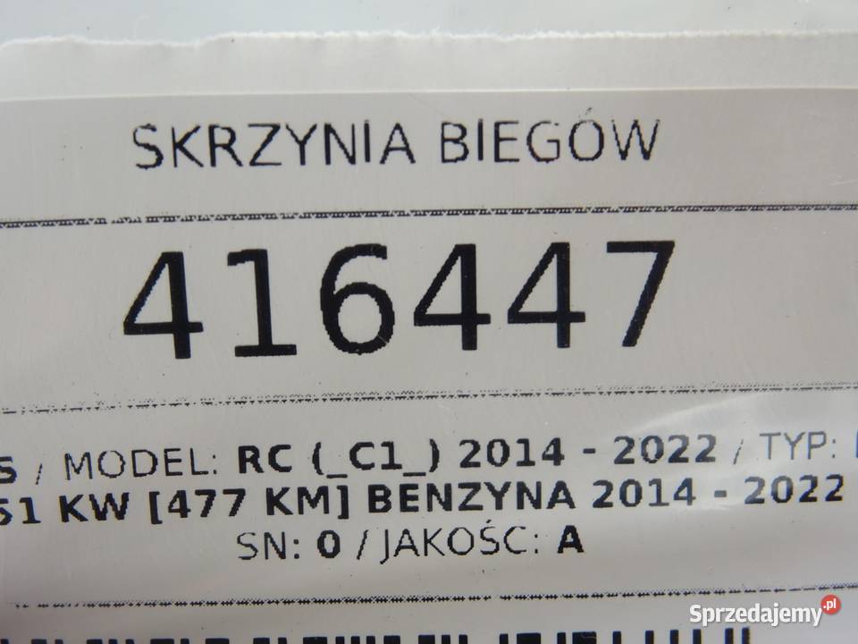 SKRZYNIA BIEGÓW LEXUS RC 3501024440 50 477
