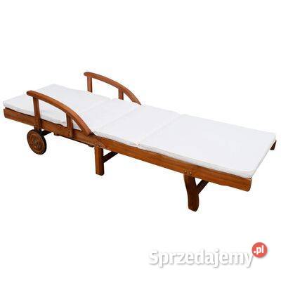 vidaXL Leżak z poduszką lite drewno mazowieckie Warszawa