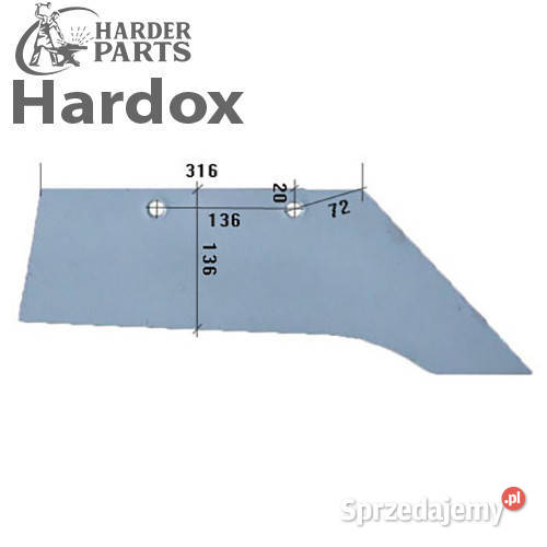 Lemiesz 300hektarów HARDOX 969003P 929003P do Suwałki