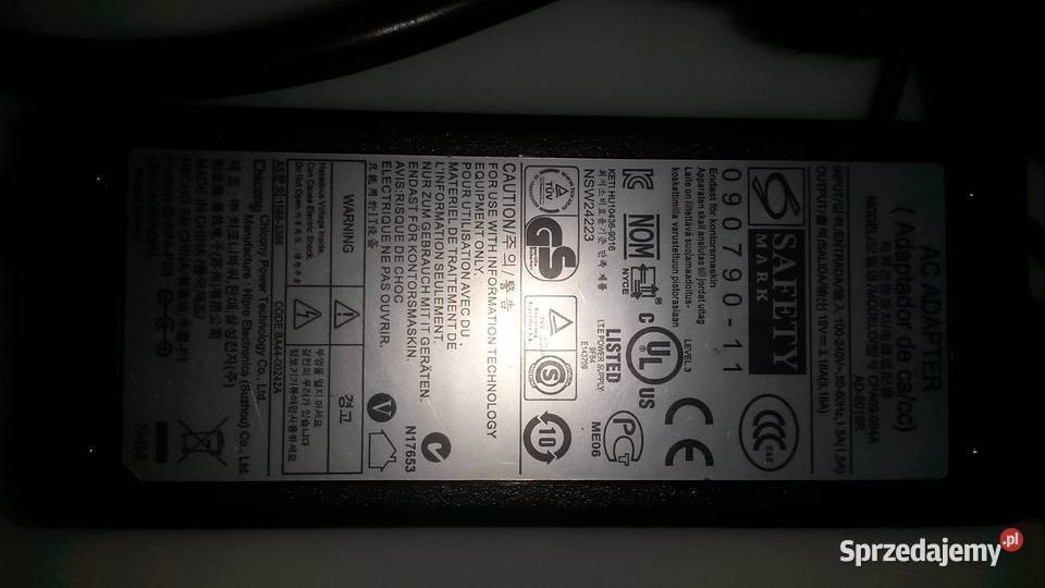 Zasilacz CPA09004A AD6019R Samsung NPR530