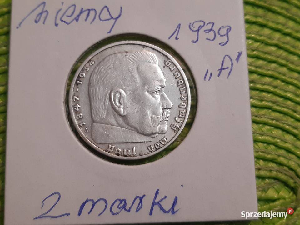 moneta srebrna Niemiec III Rzesza z 1939r Łomża