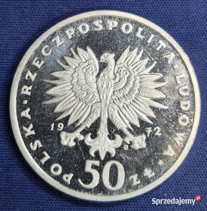 50 złotych 1972 Fryderyk Chopin Proof SREBRO Wałbrzych