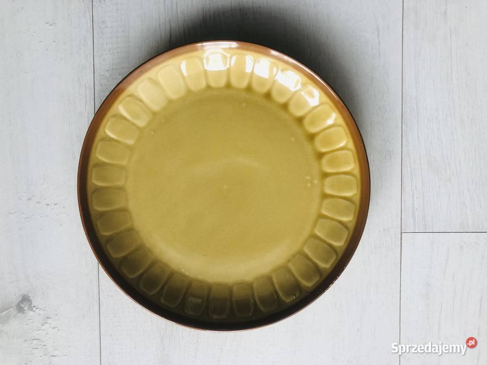Talerze Tułowice PRL brązowe porcelana talerz 6 Łódź
