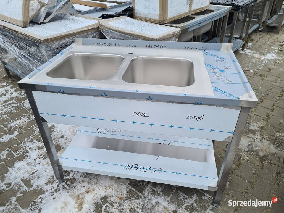 Zlew Gastronomiczny 2 Komorowy Z Półką 1207085 Ostrów Wielkopolski