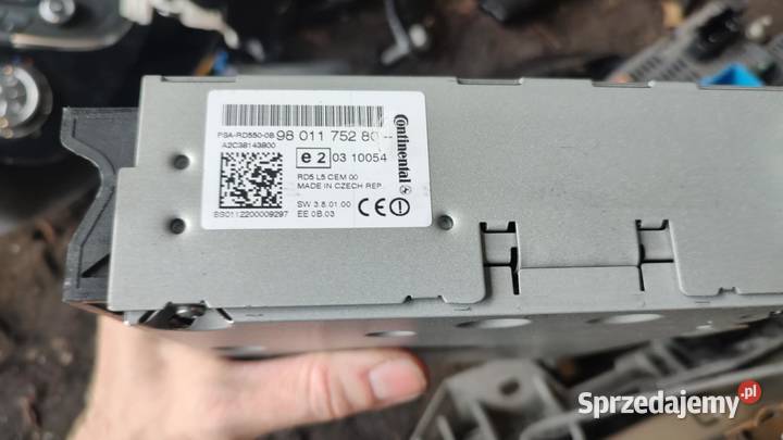 Radioodtwarzacz czytnik płyt 9801175280 Peugeot wielkopolskie Książ Wielkopolski