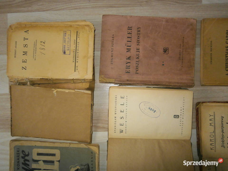 Stare książki pakiet antyki 10 różne 19271953 Łódź