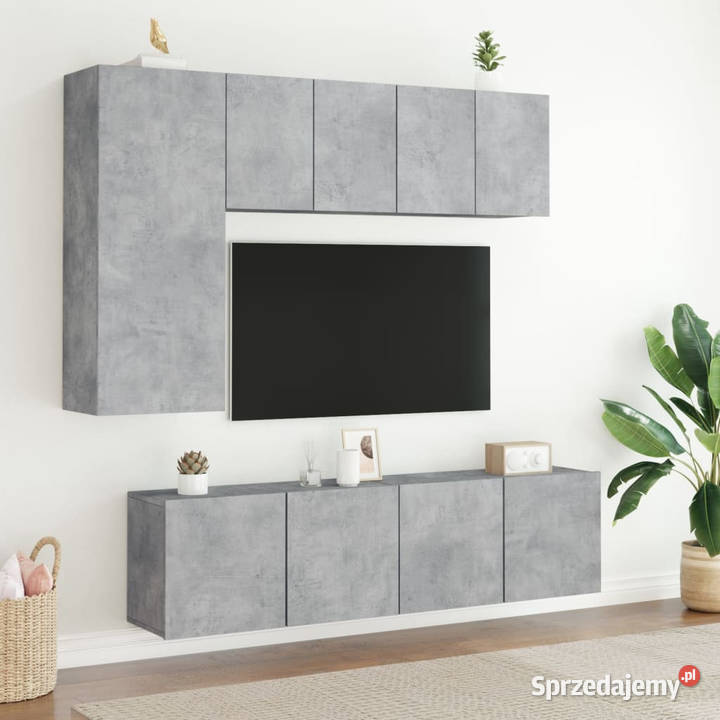 Ścienna szafka TV szarość betonu 60x30x41 Warszawa