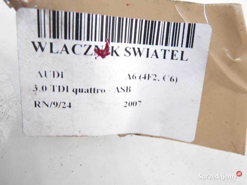 WŁĄCZNIK ŚWIATEŁ AUDI A6 C6 Czujniki i sterowniki świateł sprzedam